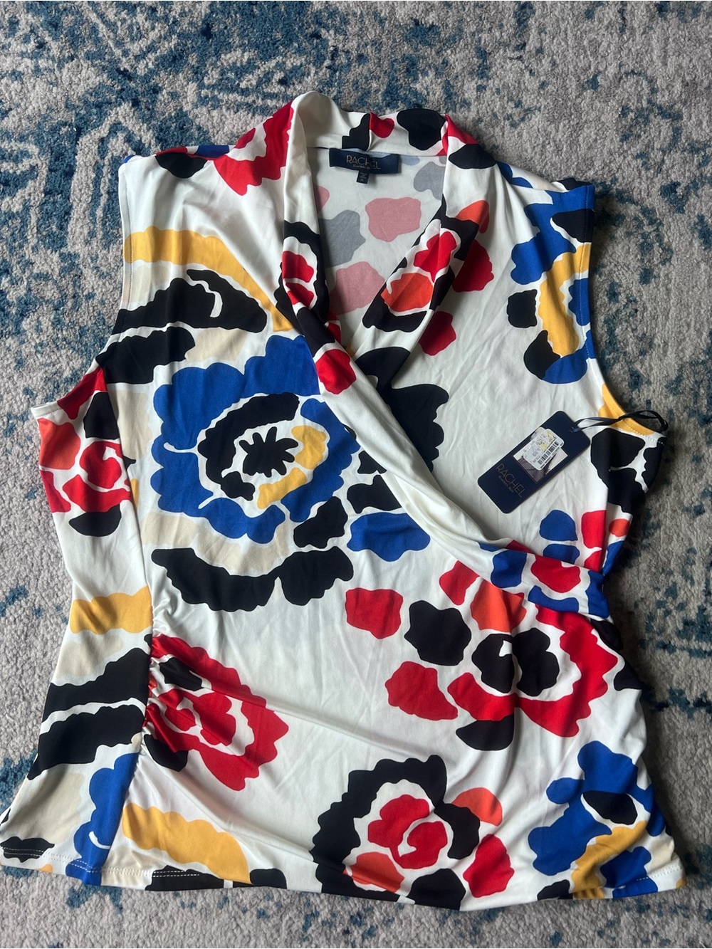 RACHEL Rachel Roy Multicolor Floral Wrap Camisole